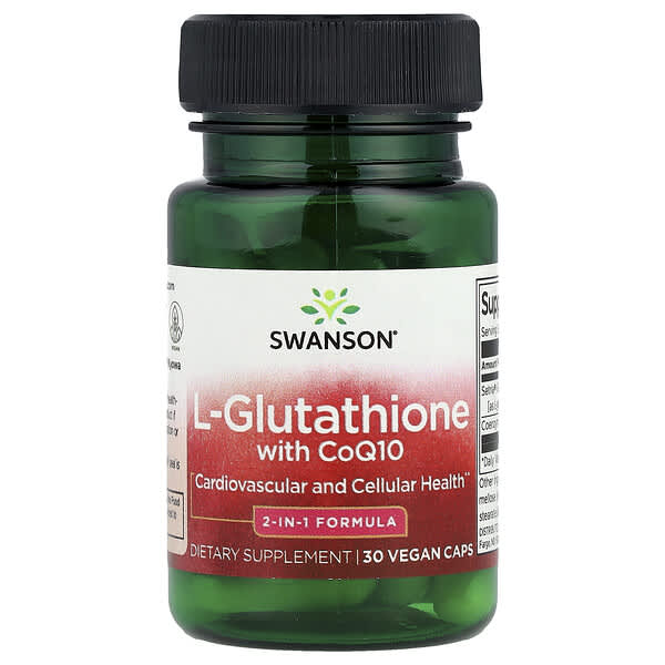 Swanson, L-Glutathione with CoQ10, 30 Vegan Caps