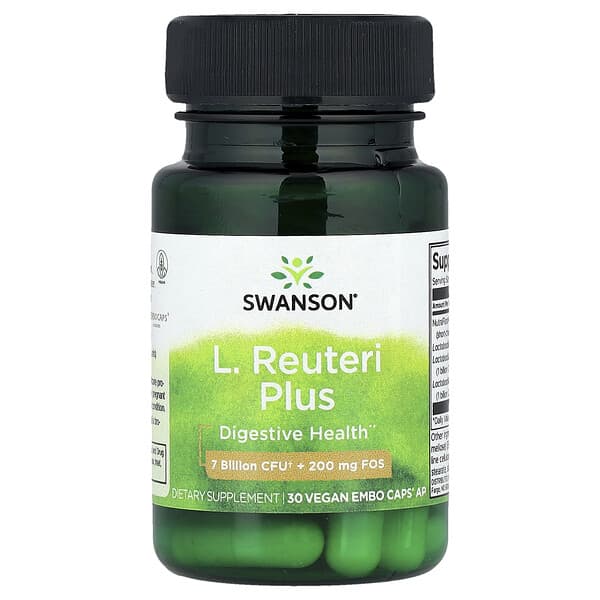 Swanson, L. Reuteri Plus, 30 Vegan EMBO Caps® AP