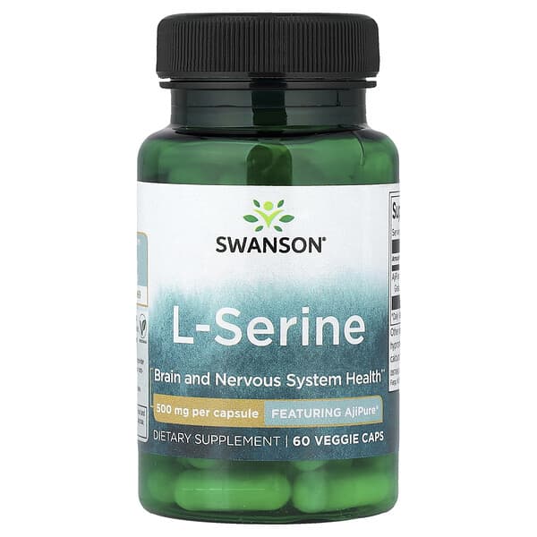 Swanson, L-Serine, 500 mg, 60 Veggie Caps