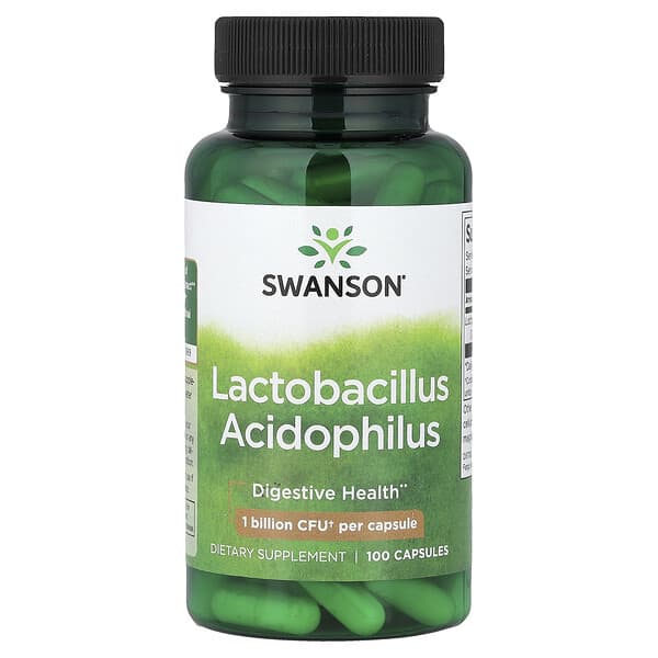 Swanson, Lactobacillus Acidophilus, 1 Billion CFU, 100 Capsules