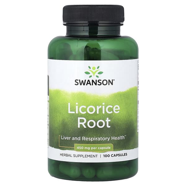 Swanson, Licorice Root, 450 mg, 100 Capsules