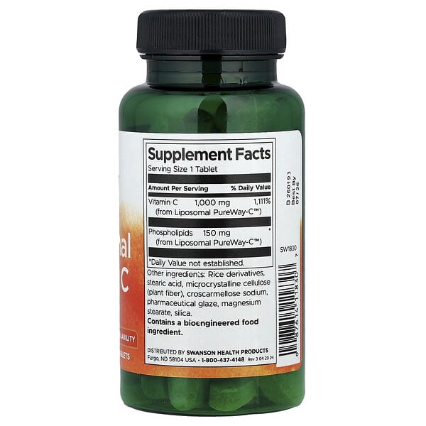 Alternative view of Swanson, Liposomal Vitamin C, 60 Tablets