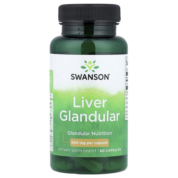 Swanson, Liver Glandular, 500 mg, 60 Capsules