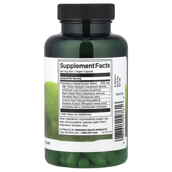 Alternative view of Swanson, Liver Tone, 120 Vegan Capsules