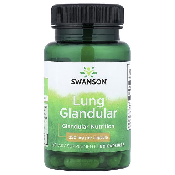 Swanson, Lung Glandular, 250 mg, 60 Capsules