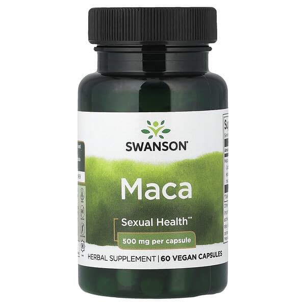 Swanson, Maca, 500 mg, 60 Vegan Capsules