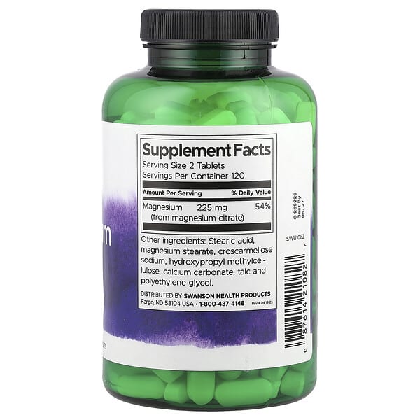 Alternative view of Swanson, Magnesium Citrate, 240 Tablets