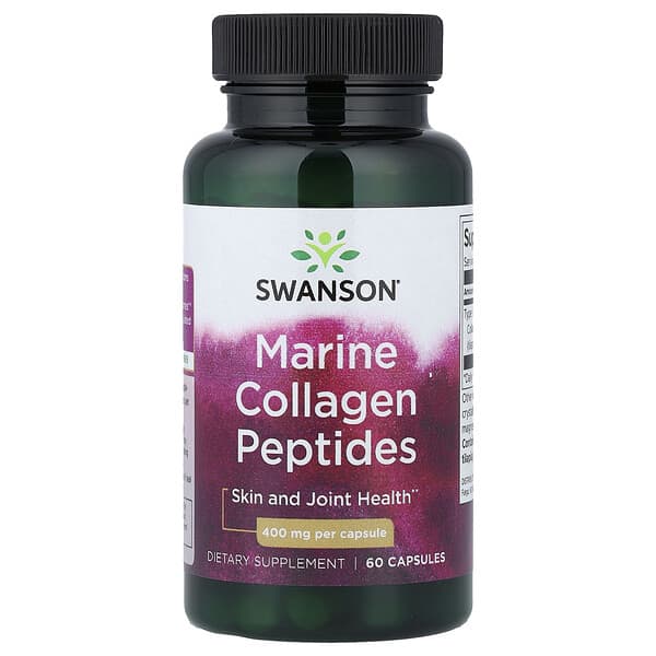 Swanson, Marine Collagen Peptides, 400 mg, 60 Capsules