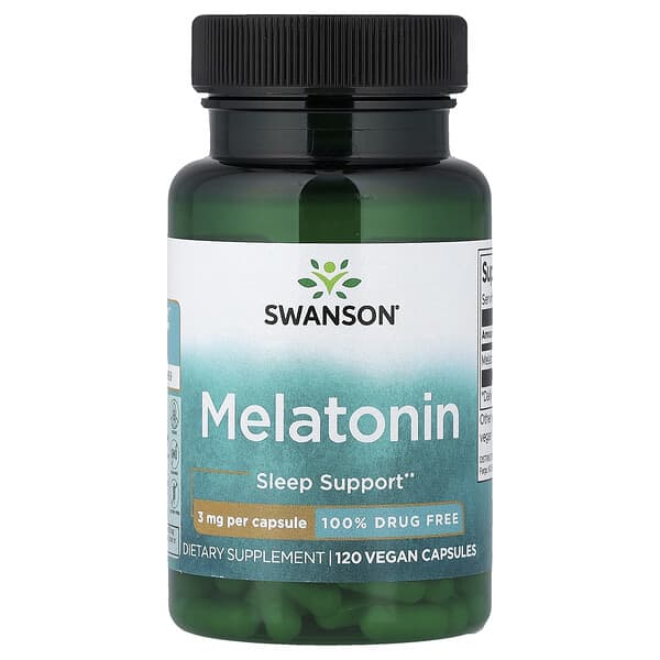 Swanson, Melatonin, 3 mg, 120 Vegan Capsules