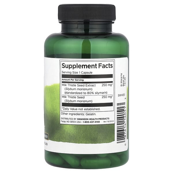 Alternative view of Swanson, Milk Thistle, 120 Capsules