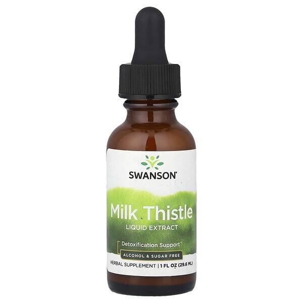 Swanson, Milk Thistle Liquid Extract, Alcohol & Sugar Free, 1 fl oz (29.6 ml)