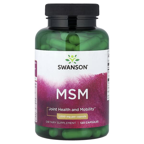 Swanson, MSM, 1,000 mg, 120 Capsules