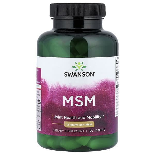 Swanson, MSM, 1,500 mg, 120 Tablets