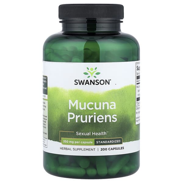 Swanson, Mucuna Pruriens, Standardized, 350 mg, 200 Capsules