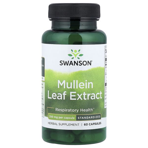 Swanson, Mullein Leaf Extract, Standardized, 250 mg, 60 Capsules 3 Swanson, Mullein Leaf Extract, Standardized, 250 mg, 60 Capsules