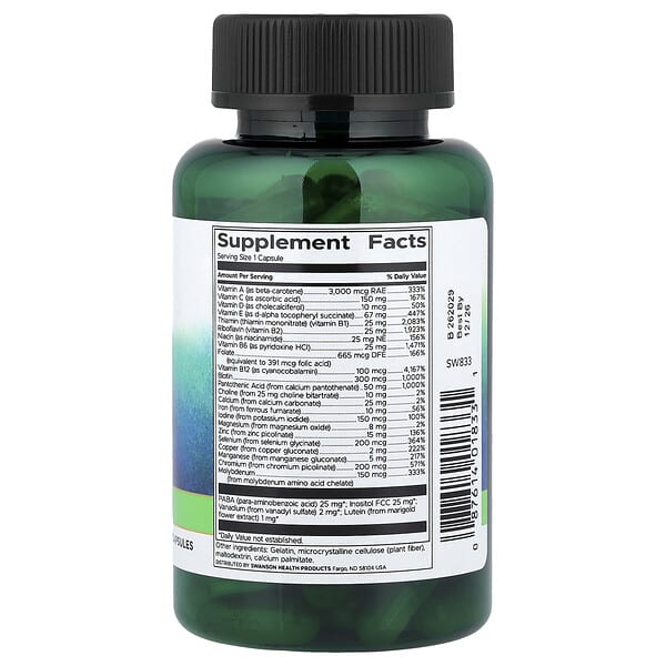 Alternative view of Swanson, Multi with Iron, 90 Capsules