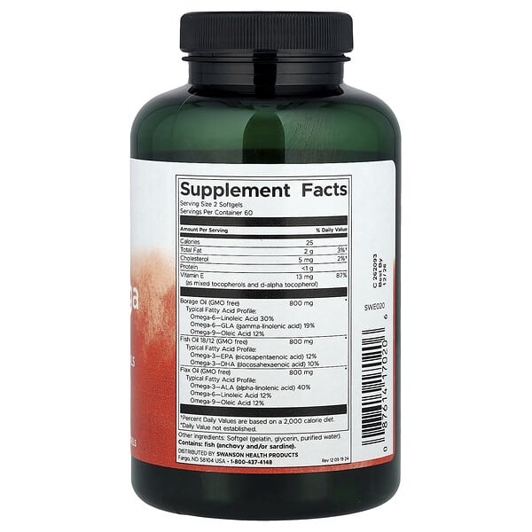 Alternative view of Swanson, MultiOmega 3-6-9, 120 Softgels