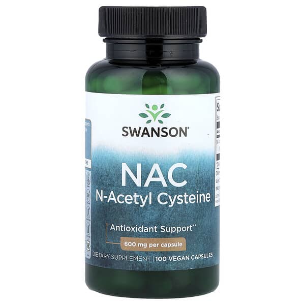Swanson, NAC, 600 mg, 100 Vegan Capsules