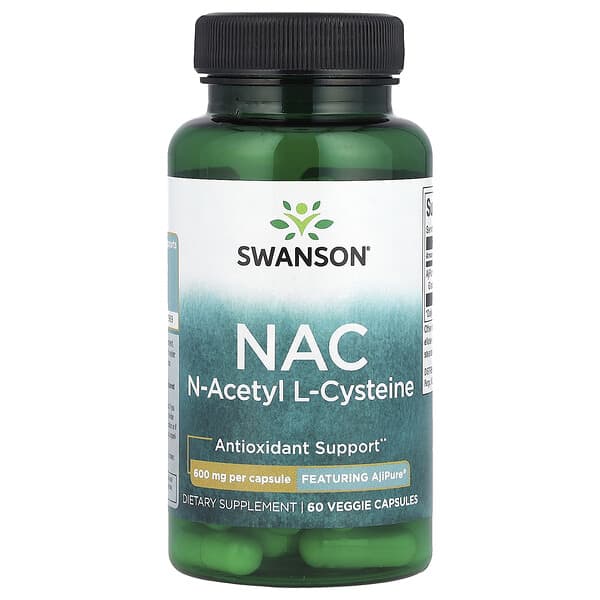 Swanson, NAC, 600 mg, 60 Veggie Capsules