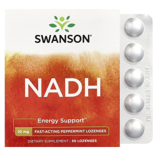 Swanson, NADH, Peppermint, 10 mg, 30 Lozenges