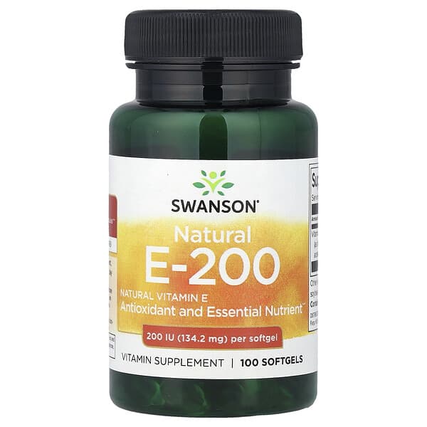 Swanson, Natural Vitamin E, 134.2 mg (200 IU) , 100 Softgels