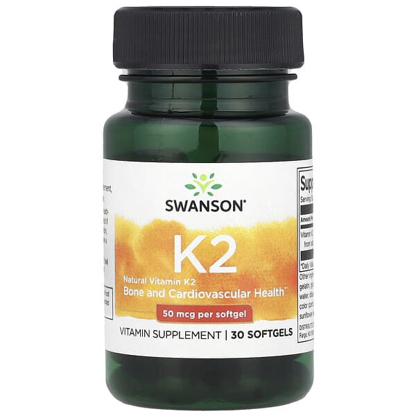Swanson, Natural Vitamin K2, 50 mcg, 30 Softgels