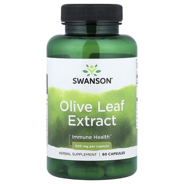 Swanson, Olive Leaf Extract , 500 mg , 60 Capsules