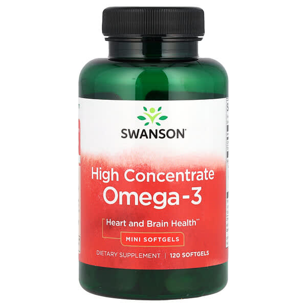 Swanson, Omega-3, High Concentrate , 120 Mini Softgels
