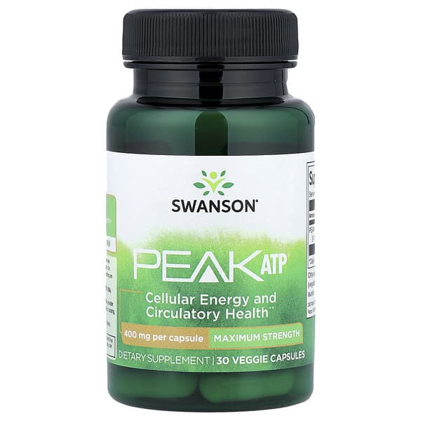 Swanson, Peak ATP®, 400 mg, 30 Veggie Capsules