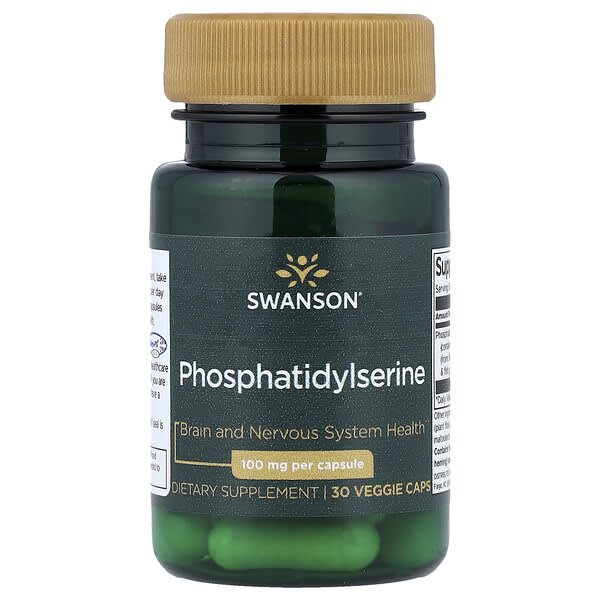 Swanson, Phosphatidylserine, 100 mg, 30 Veggie Caps 4 Swanson, Phosphatidylserine, 100 mg, 30 Veggie Caps