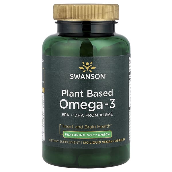 Swanson, Plant Based Omega-3 , 120 Liquid Vegan Capsules