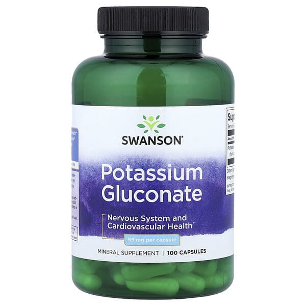 Swanson, Potassium Gluconate, 99 mg, 100 Capsules 2 Swanson, Potassium Gluconate, 99 mg, 100 Capsules