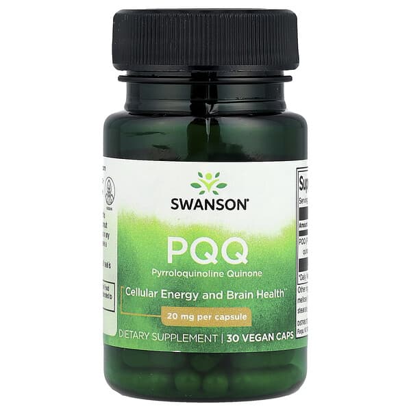 Swanson, PQQ, 20 mg, 30 Vegan Caps