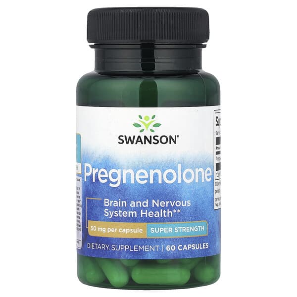 Swanson, Pregnenolone, Super Strength, 50 mg, 60 Capsules