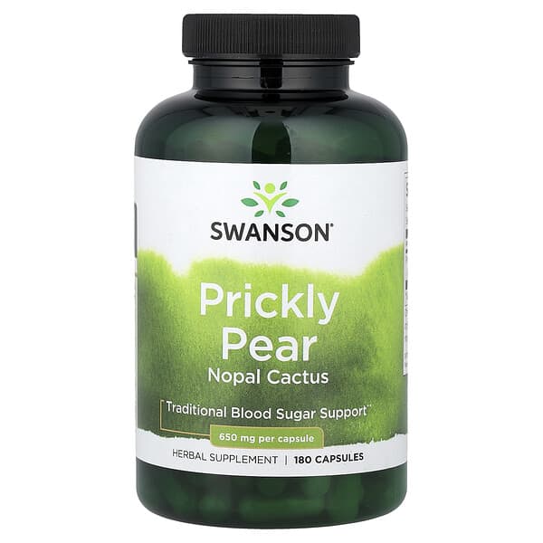 Swanson, Prickly Pear Nopal Cactus, 180 Capsules (650 mg Per capsule)