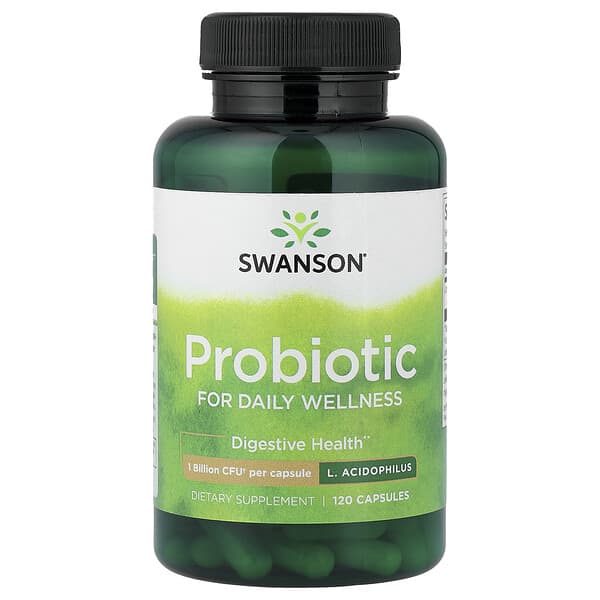 Swanson, Probiotic, 120 Capsules (1 Billion CFU per Capsule)