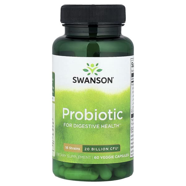 Swanson, Probiotic, 20 Billion CFU, 60 Veggie Capsules
