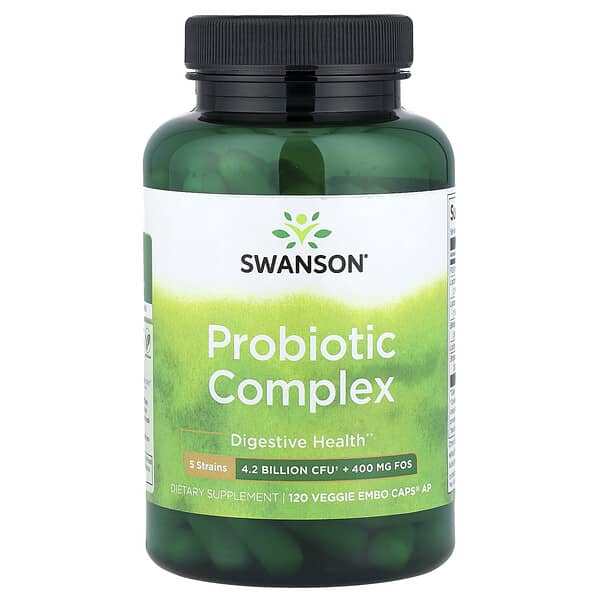 Swanson, Probiotic Complex, 120 Veggie EMBO® Caps AP 2 Swanson, Probiotic Complex, 120 Veggie EMBO® Caps AP