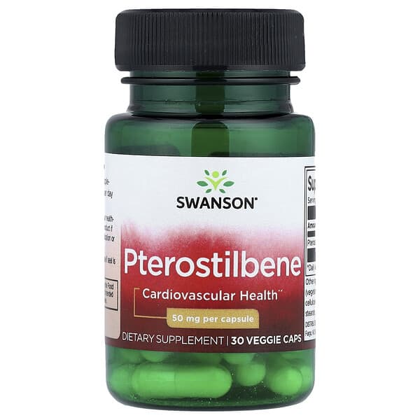 Swanson, Pterostilbene, 50 mg , 30 Veggie Caps