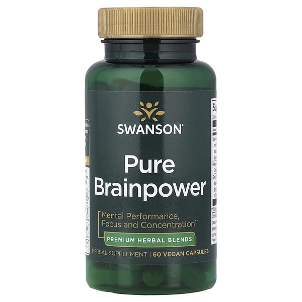 Swanson, Pure Brainpower, 60 Vegan Capsules