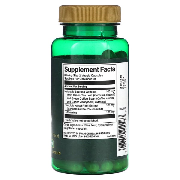 Alternative view of Swanson, Pure Energy, 60 Veggie Capsules