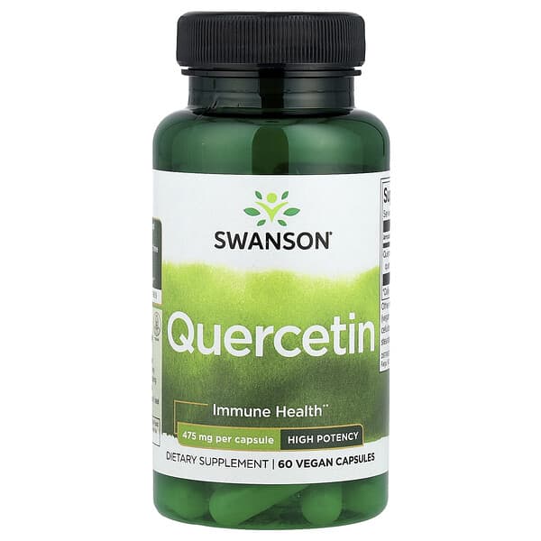 Swanson, Quercetin, High Potency, 475 mg, 60 Vegan Capsules