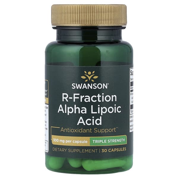Swanson, R-Fraction Alpha Lipoic Acid, Triple Strength, 300 mg, 30 Capsules
