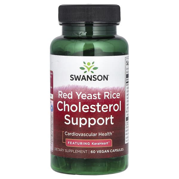 Swanson, Red Yeast Rice Cholesterol Support, 60 Vegan Capsules