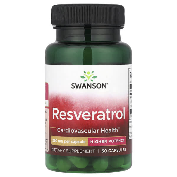 Swanson, Resveratrol, 250 mg, 30 Capsules