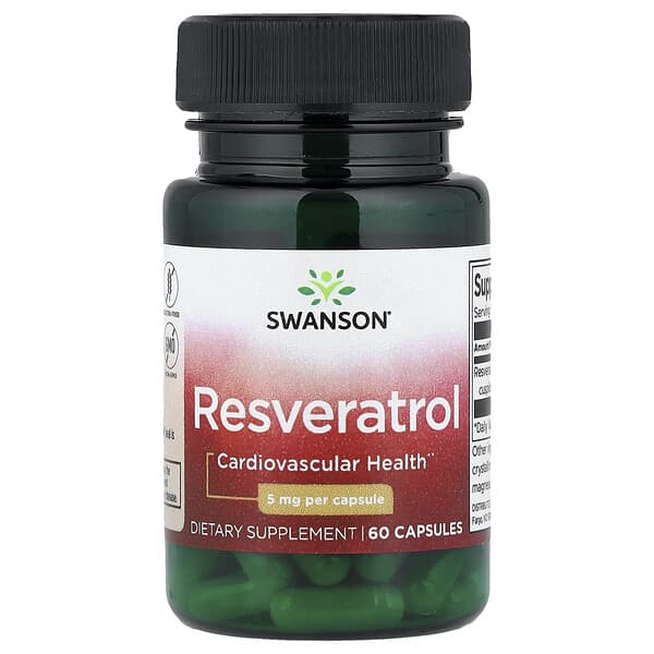 Swanson, Resveratrol, 5 mg, 60 Capsules