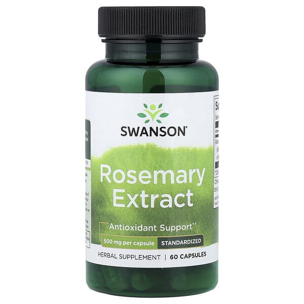 Swanson, Rosemary Extract, Standardized, 500 mg, 60 Capsules