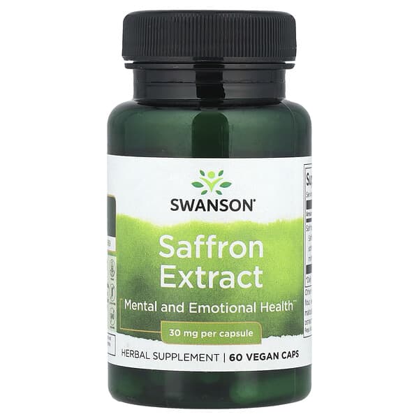 Swanson, Saffron Extract, 30 mg, 60 Vegan Caps