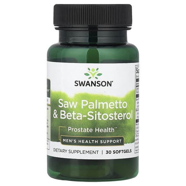 Swanson, Saw Palmetto & Beta-Sitosterol, 30 Softgels