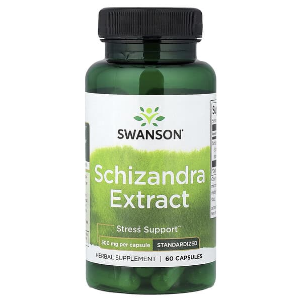 Swanson, Schizandra Extract, Standardized, 500 mg, 60 Capsules